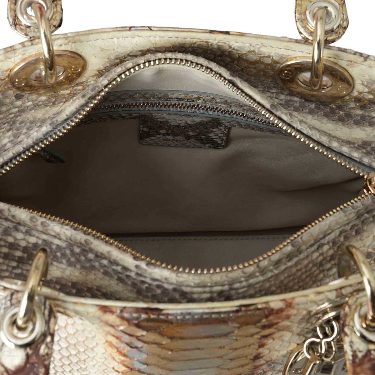 CHRISTIAN DIOR(USED)크리스찬디올 파이톤 레이디디올 미듐